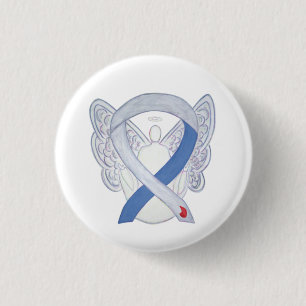 Diabetes Awareness Ribbon IDDM Custom Angel Pins