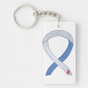 Diabetes Awareness Ribbon IDDM Custom Key chain