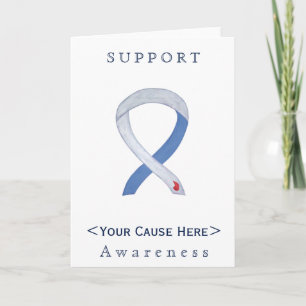 Diabetes Awareness Ribbon IDDM Custom Note Card