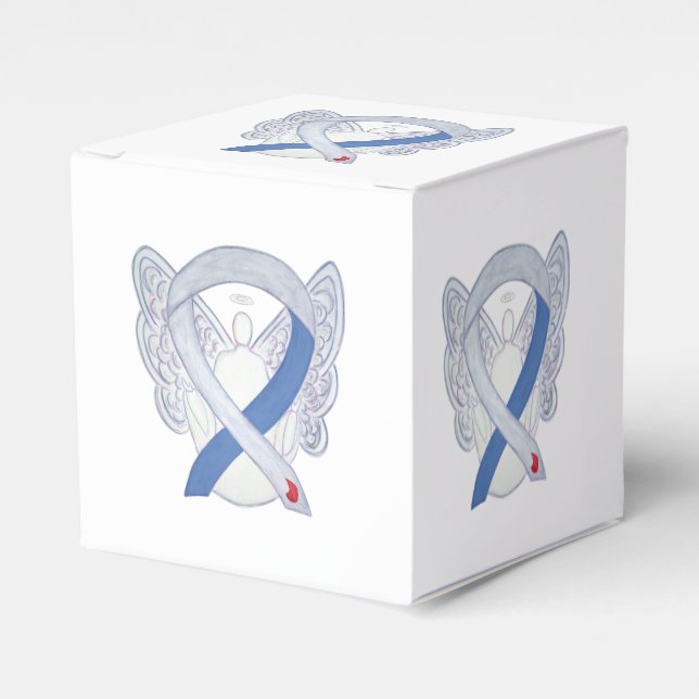 Diabetes Awareness Ribbon IDDM Party Favour Box (Front Side)