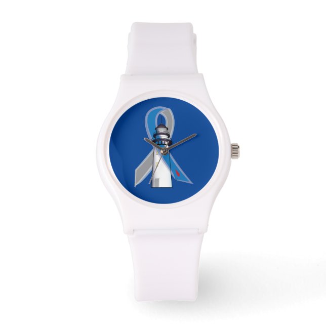 Diabetes Awareness Ribbon Lighthouse of Hope Watch (Front)