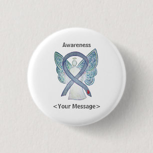 Diabetes Awareness Ribbon NIDDM Angel Pin