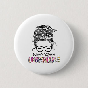 Diabetes Awareness Ribbon Support Gifts 2 Inch Round Button