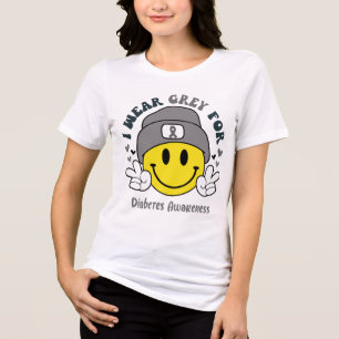 Diabetes Awareness Ribbon Support Gifts Tri-Blend Shirt