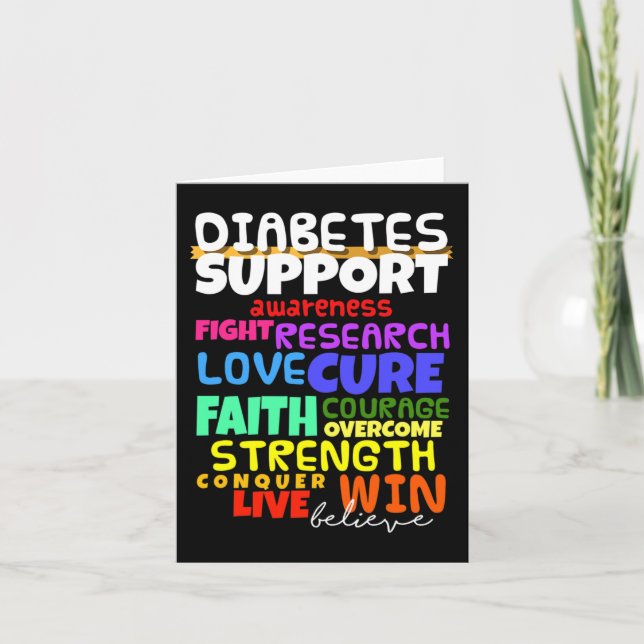 Diabetes Awareness  Support Month Walk  Card (Front)