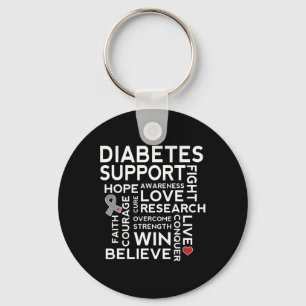 Diabetes Awareness Support Month Walk Tee  Keychain