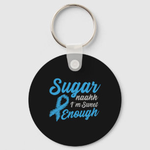 Diabetes Awareness Type 1 2 - Diabetic T1D T2D 1 Keychain