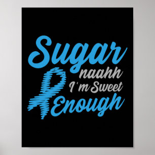 Diabetes Awareness Type 1 2 - Diabetic T1d T2d 1  Poster