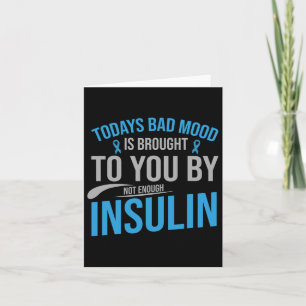 Diabetes Awareness Type 1 2 - Diabetic T1d T2d 2  Card