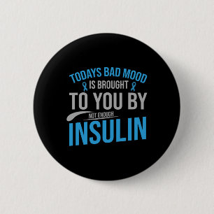 Diabetes Awareness Type 1 2 - Diabetic T1d T2d 2  Inch Round Button