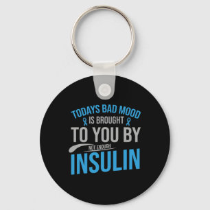 Diabetes Awareness Type 1 2 - Diabetic T1d T2d 2  Keychain