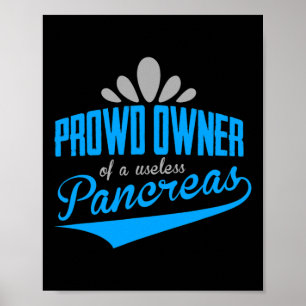 Diabetes Awareness Type 1 2 - Diabetic T1D T2D 3 Poster