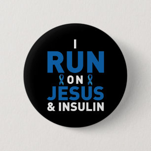 Diabetes Awareness Type 1 2 - Diabetic T1d T2d 4  Inch Round Button