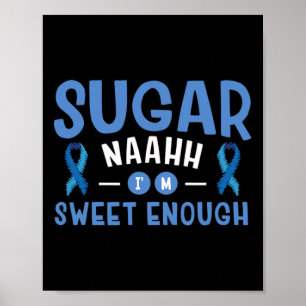 Diabetes Awareness Type 1 2 - Diabetic T1d T2d 5  Poster