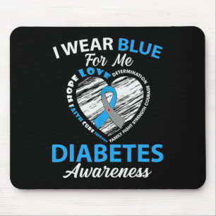 Diabetes Awareness Type 1 2 In November We Wear Bl Mouse Pad