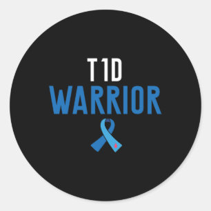 Diabetes Awareness Type 1 - Diabetic T1d Warrior Classic Round Sticker