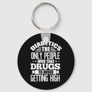 Diabetes Awareness Type 1 Type 2 Diabetes Fun Diab Keychain