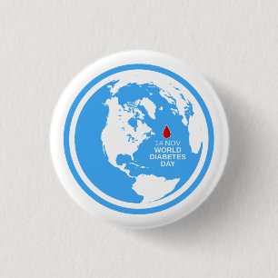 Diabetes Awareness World Diabetes Day 14 November 1 Inch Round Button