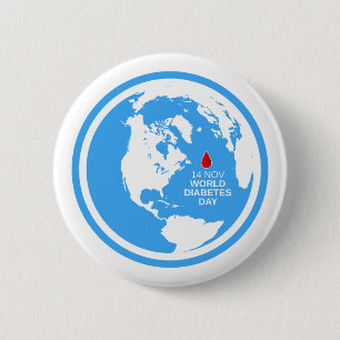 Diabetes Awareness World Diabetes Day 14 November 2 Inch Round Button