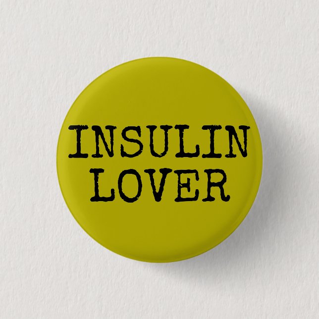 Diabetes badges 1 inch round button (Front)