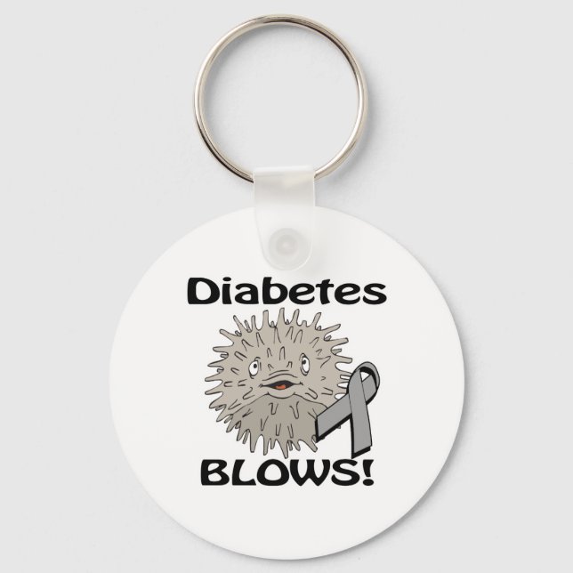 Diabetes Blows Awareness Design Keychain (Front)
