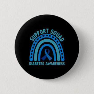 Diabetes Blue Support Squad Diabetes Awareness 2 Inch Round Button