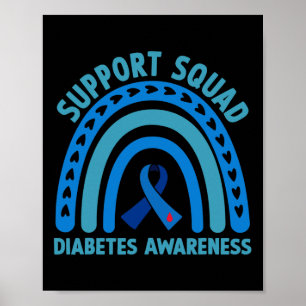Diabetes Blue Support Squad Diabetes Awareness Poster