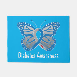 Diabetes Butterfly Awareness Doormat