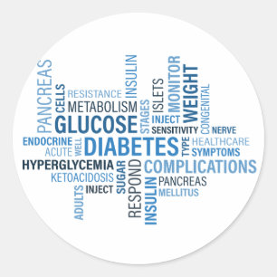 Diabetes Diabetic Awareness  Classic Round Sticker