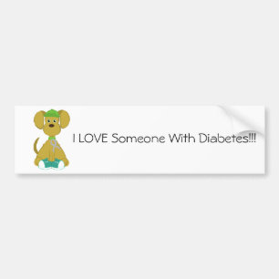 Diabetes Dog Bumper Sticker