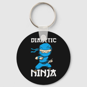 Diabetes Fighter Ninja T1d Diabetic Awareness Mont Keychain