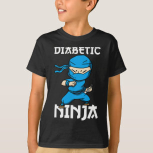 Diabetes Fighter Ninja T1D Diabetic Awareness Mont T-Shirt
