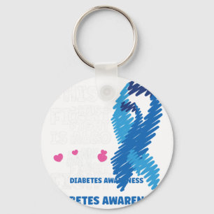 Diabetes His fight is my fight awareness Keychain