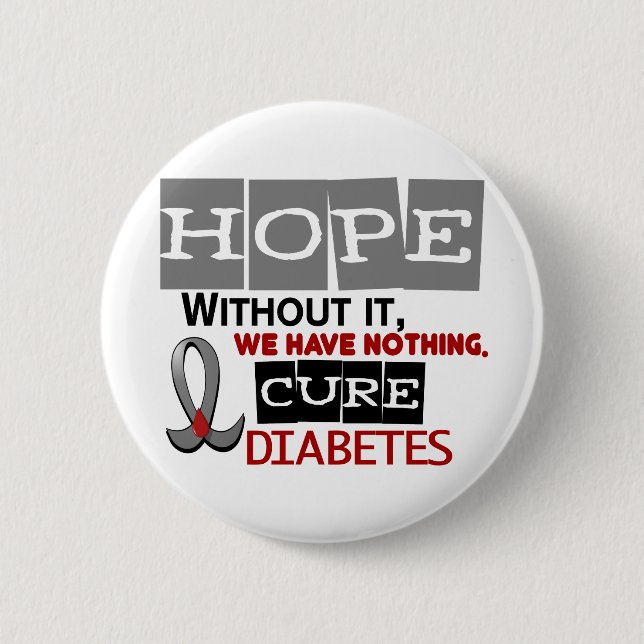 Diabetes HOPE 2 Inch Round Button (Front)