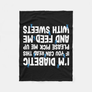 Diabetes If You Can Read Feed With Sweet  Fleece Blanket