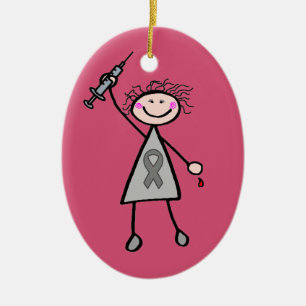 Diabetes Insulin Superhero Girl Ceramic Ornament