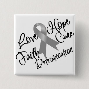 Diabetes Love Hope Determination 2 Inch Square Button