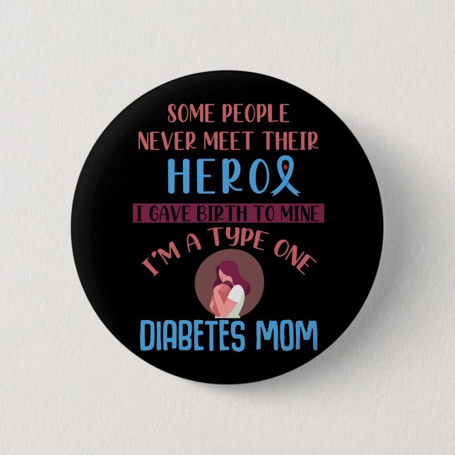 Diabetes Mom Diabetic Child Awareness 2 Inch Round Button (Front)