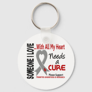 Diabetes Needs A Cure 3 Keychain