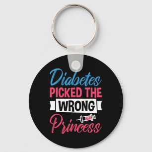 Diabetes Picked The Wrong Princess Keychain
