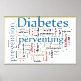 Diabetes Preventing Blue Poster