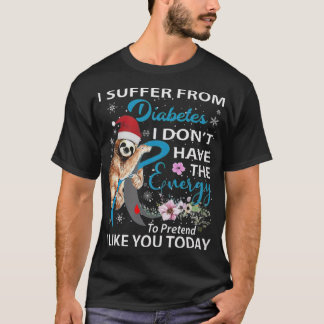 Diabetes Sloth Christmas T-Shirt