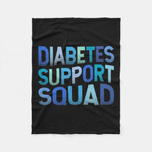 Diabetes Support Squad T1d Type 1 Diabetes Warrior Fleece Blanket