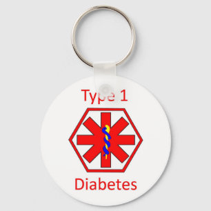 Diabetes symbol keychain