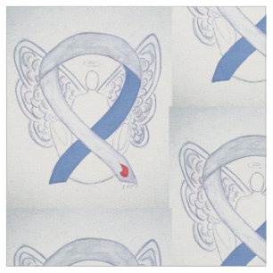 Diabetes Type 1 Awareness Ribbon Angel Fabric