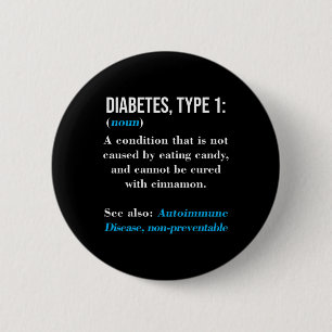 Diabetes Type 1 Definition Autoimmune Disease  2 Inch Round Button
