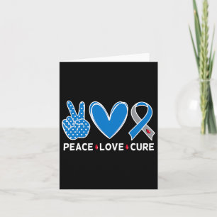 Diabetes Warrior Awareness Blue Peace Love Cure Fa Card