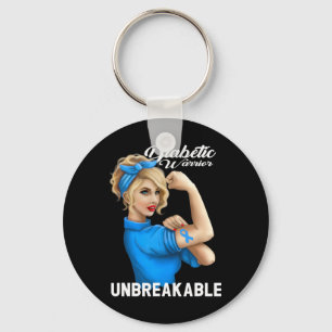 Diabetes Warrior Awareness Insulin Diabetic Type 1 Keychain
