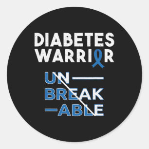 Diabetes Warrior Diabetes Awareness Month Classic Round Sticker