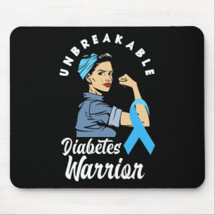 Diabetes Warrior Diabetic T1d Diabetes Awareness  Mouse Pad
